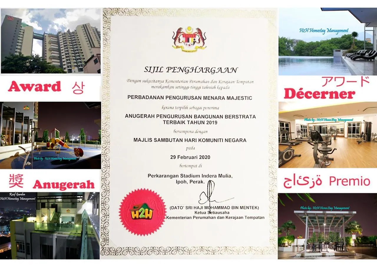 H2H - Cosystay @ Majestic Ipoh Town Central 公寓